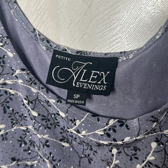 🆕 ALEX EVENINGS SMALL PETITE WINTER DAZZLE TOP - Picture 6 of 7